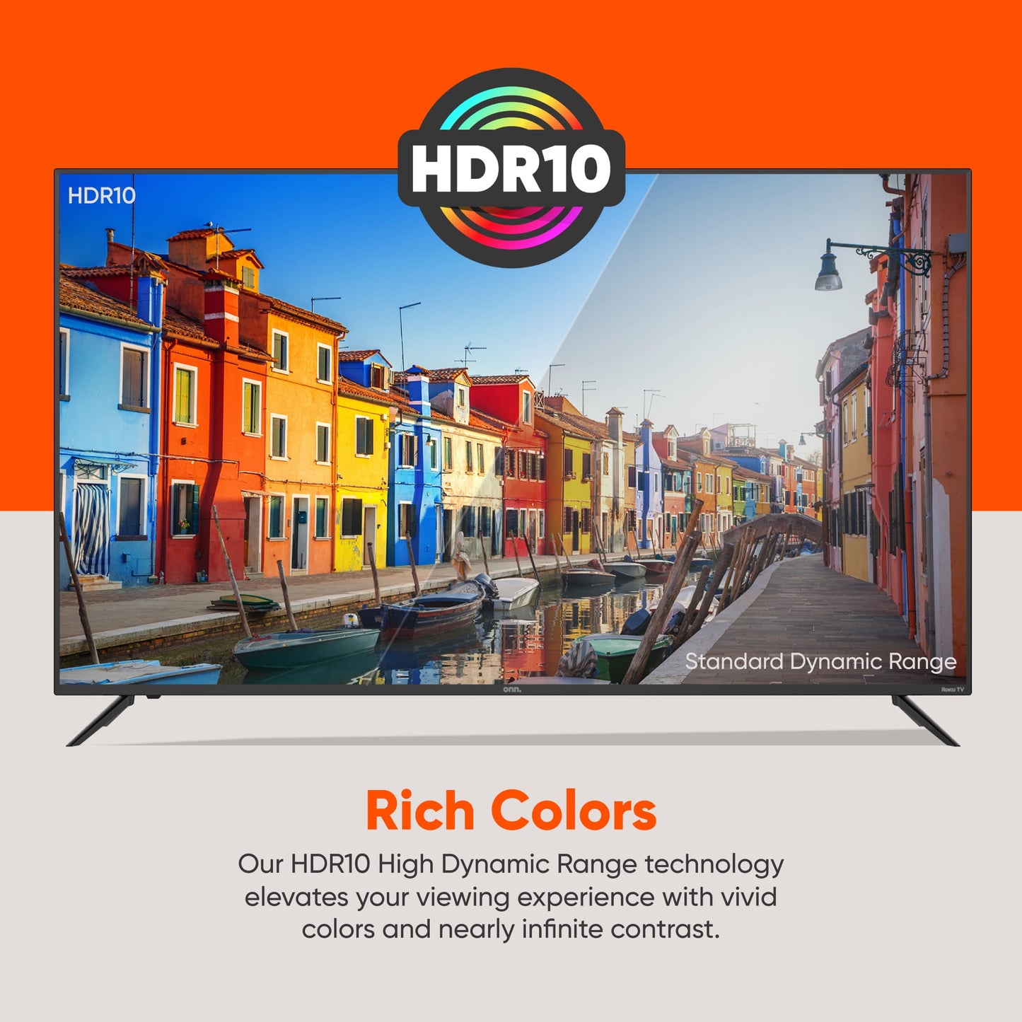 onn. 50 Class 4K UHD (2160P) LED Roku Smart TV HDR (100012585)