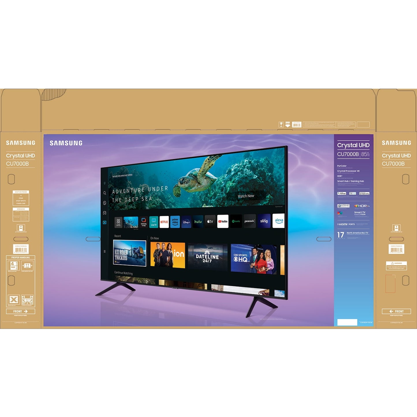 SAMSUNG 85 Class CU7000B Crystal UHD 4K Smart Television UN85CU7000BXZA