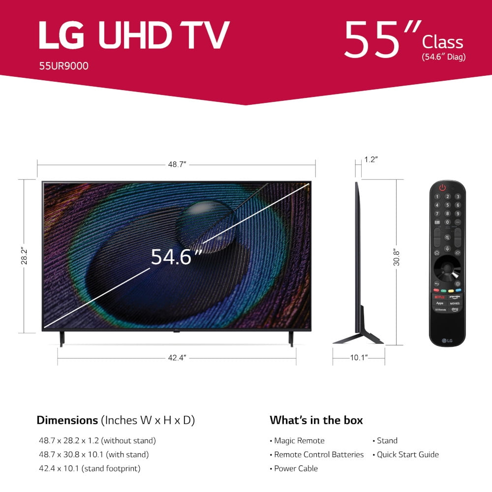 LG 55 Class 4K UHD 2160P webOS Smart TV with HDR UR9000 Series (55UR9000PUA