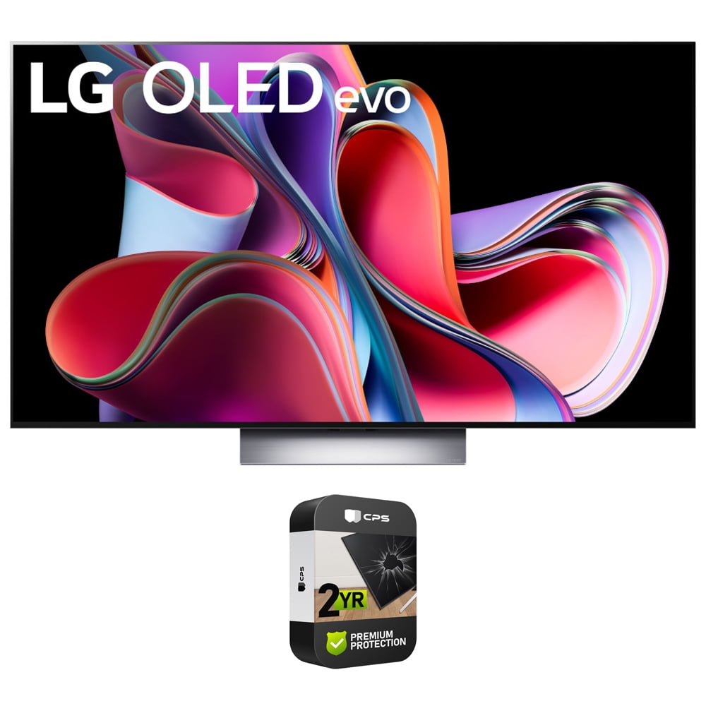 LG OLED65G3PUA OLED evo G3 65 Inch 4K Smart TV (2023 Model) Bundle with 2 YR CPS Enhanced Protection Pack